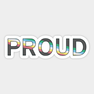 Proud (Disability Pride Colors) Sticker